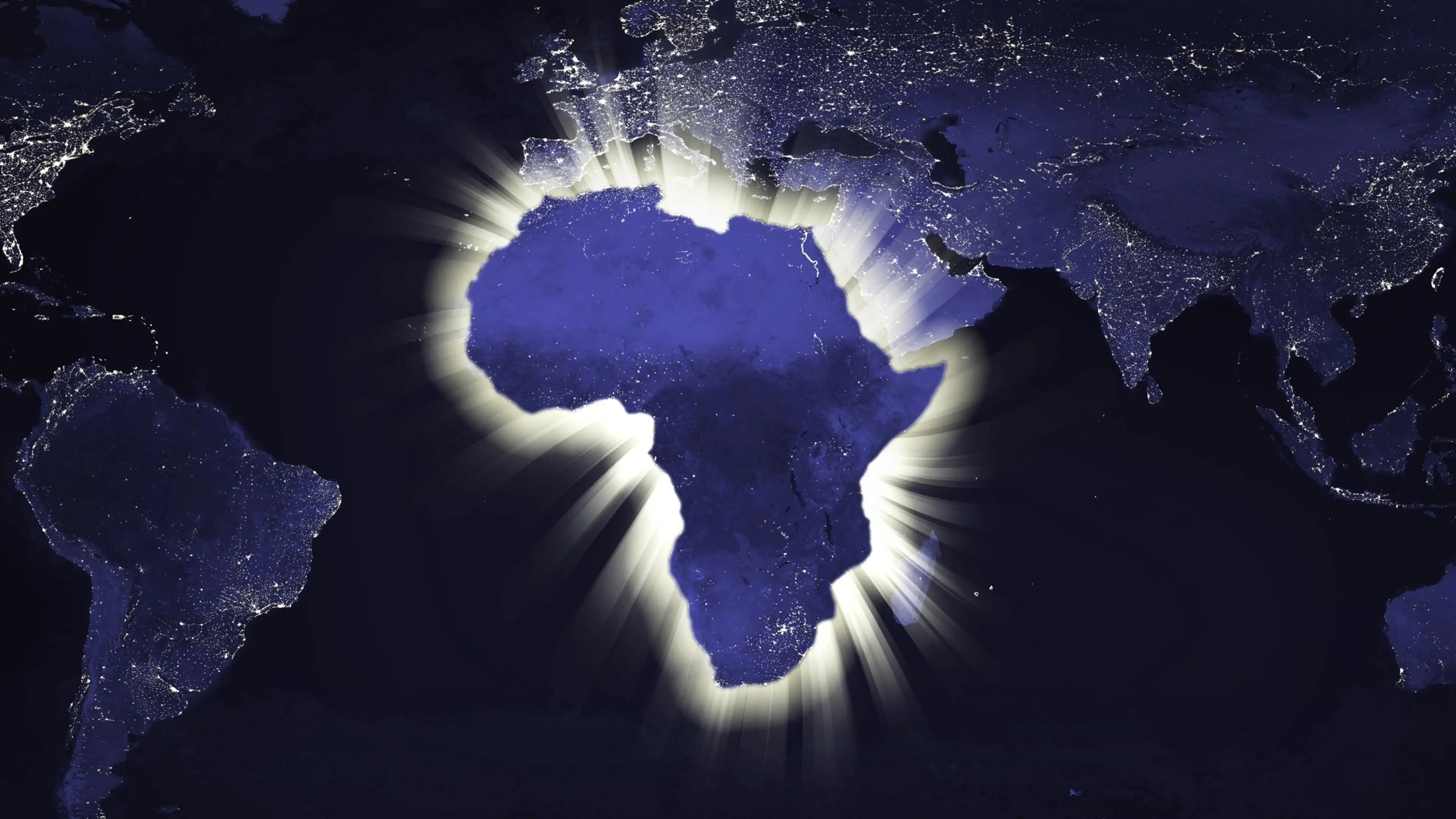 Map of Africa at night