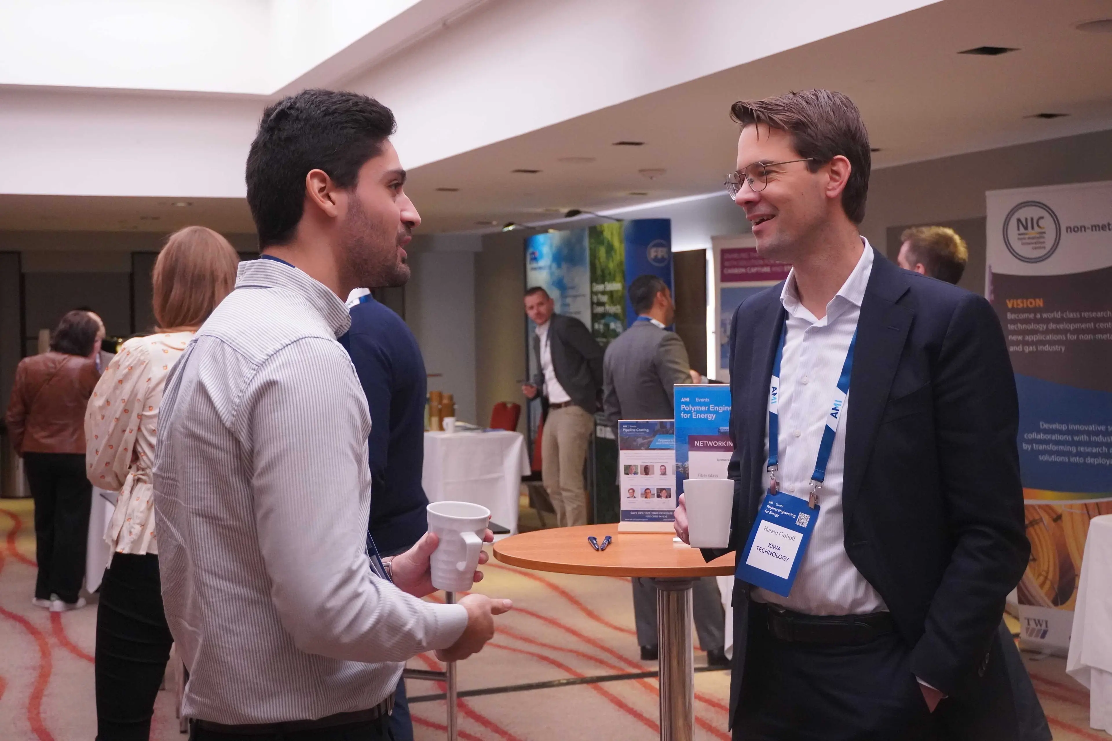 Expoerts conversing at AMI's Polymer Engineering for Energy conference