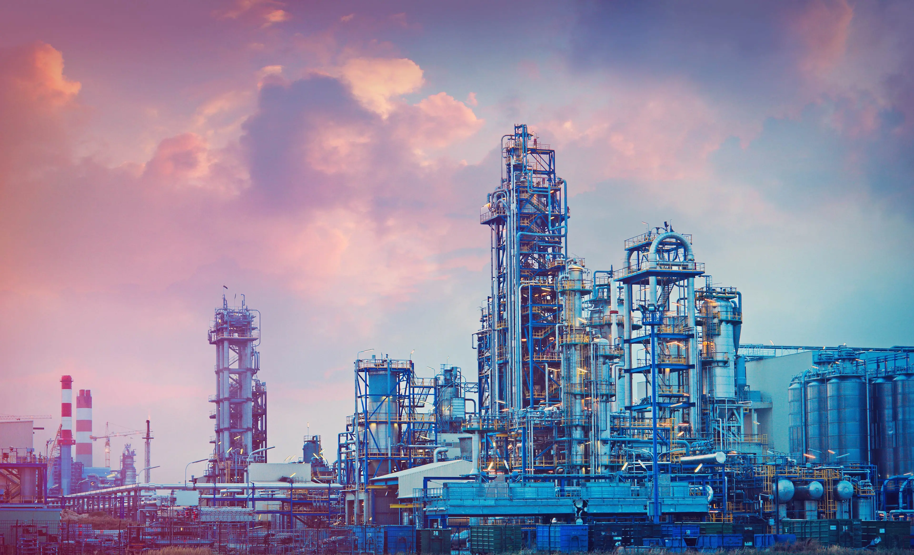 A plant that employs chemical recycling techniques to transform waste