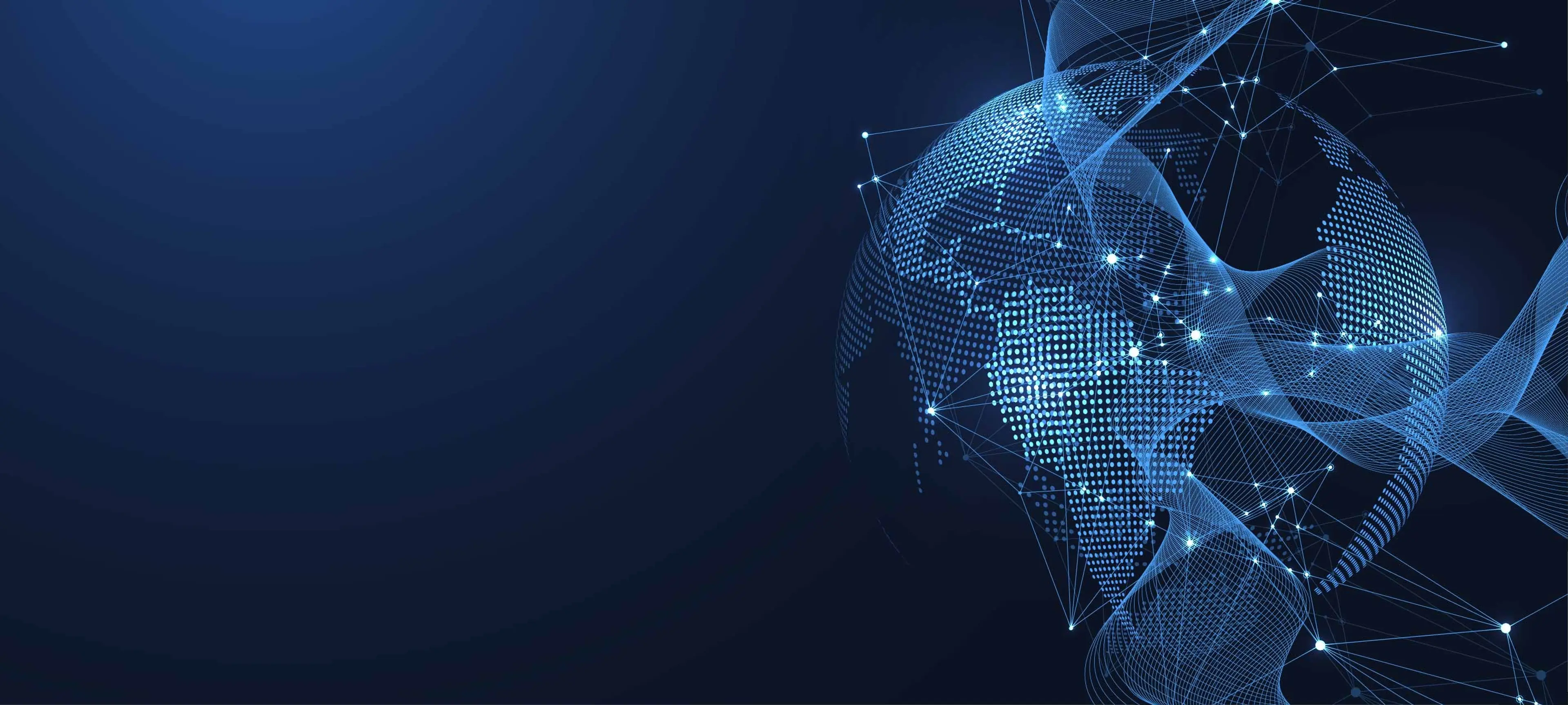 Global network connection concept. Big data visualization.