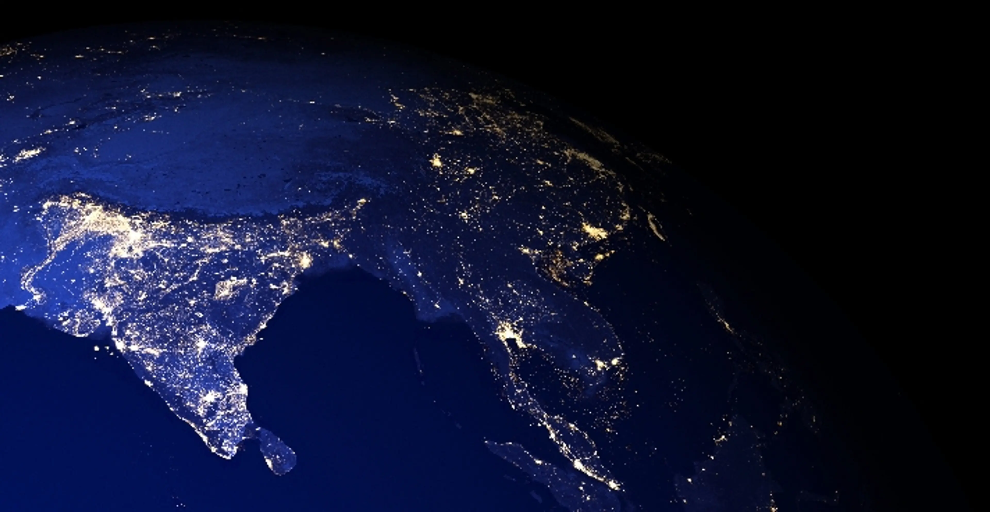 Globe focusing on India