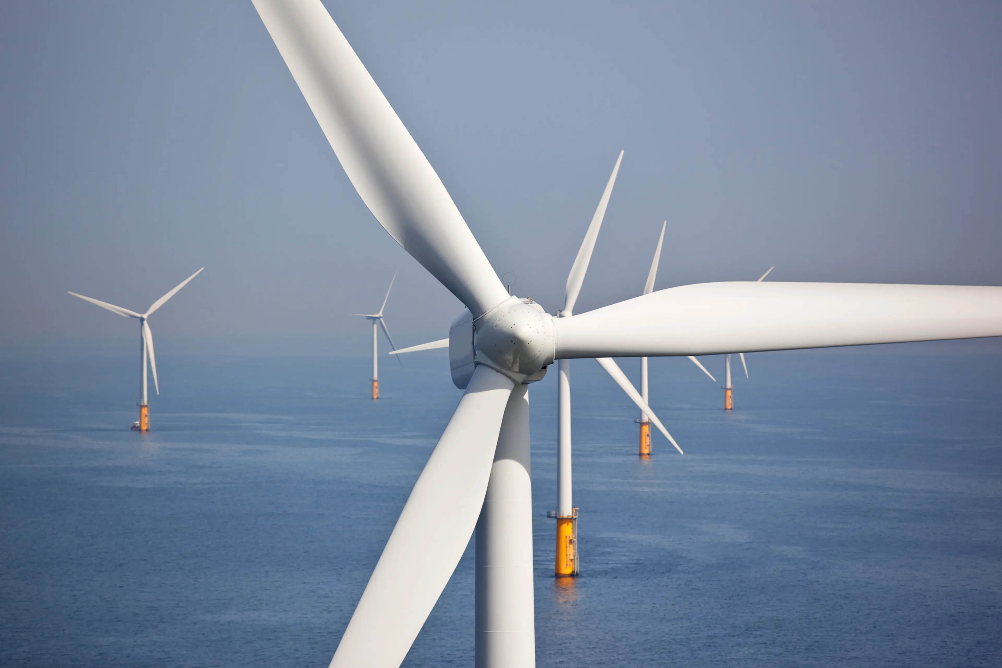 Wind turbines at sea