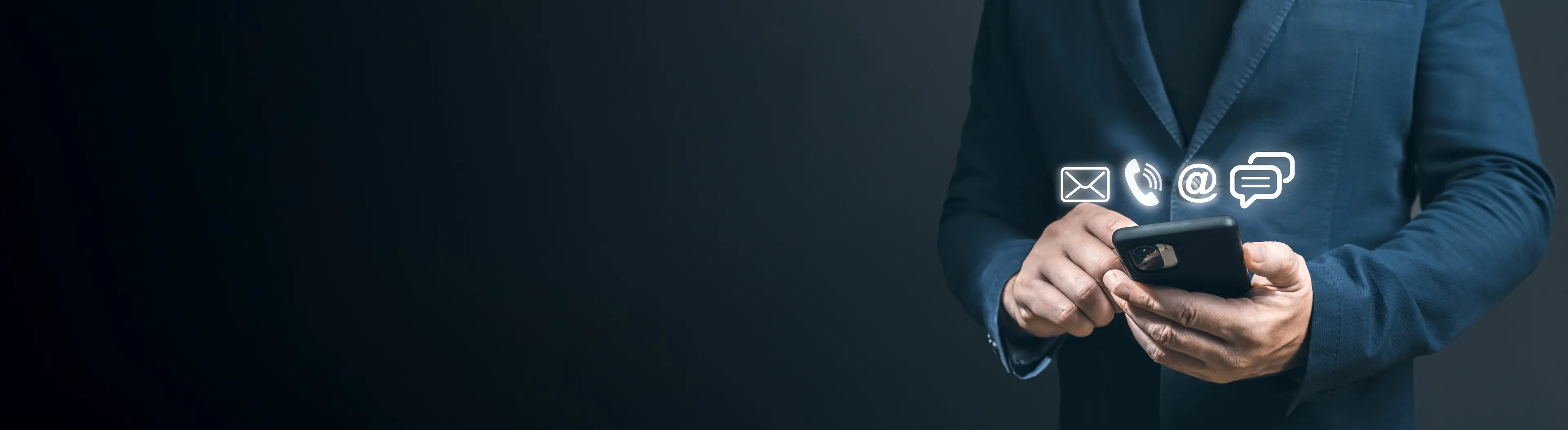 Images showing man using mobile device